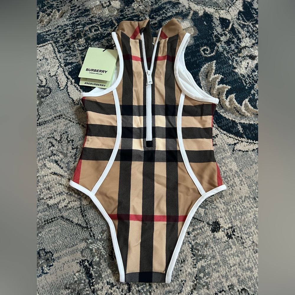 NWT Burberry Girls one piece Swimsuit | Size 4Y